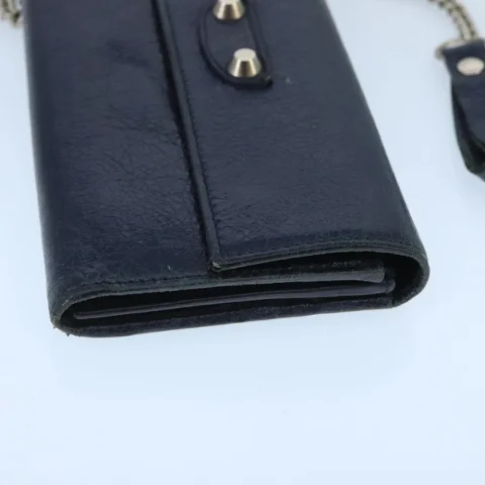 Balenciaga Vintage Pre-owned Leather wallets Blue Dames