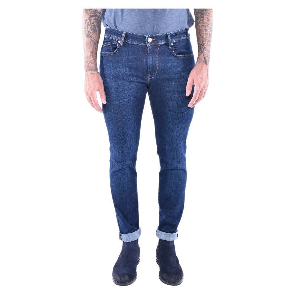 Re-Hash Men's Blue Rubens-Z Jeans 5 Pocket Slim Fit - Slim Fit Jeans - W34 - Jeans