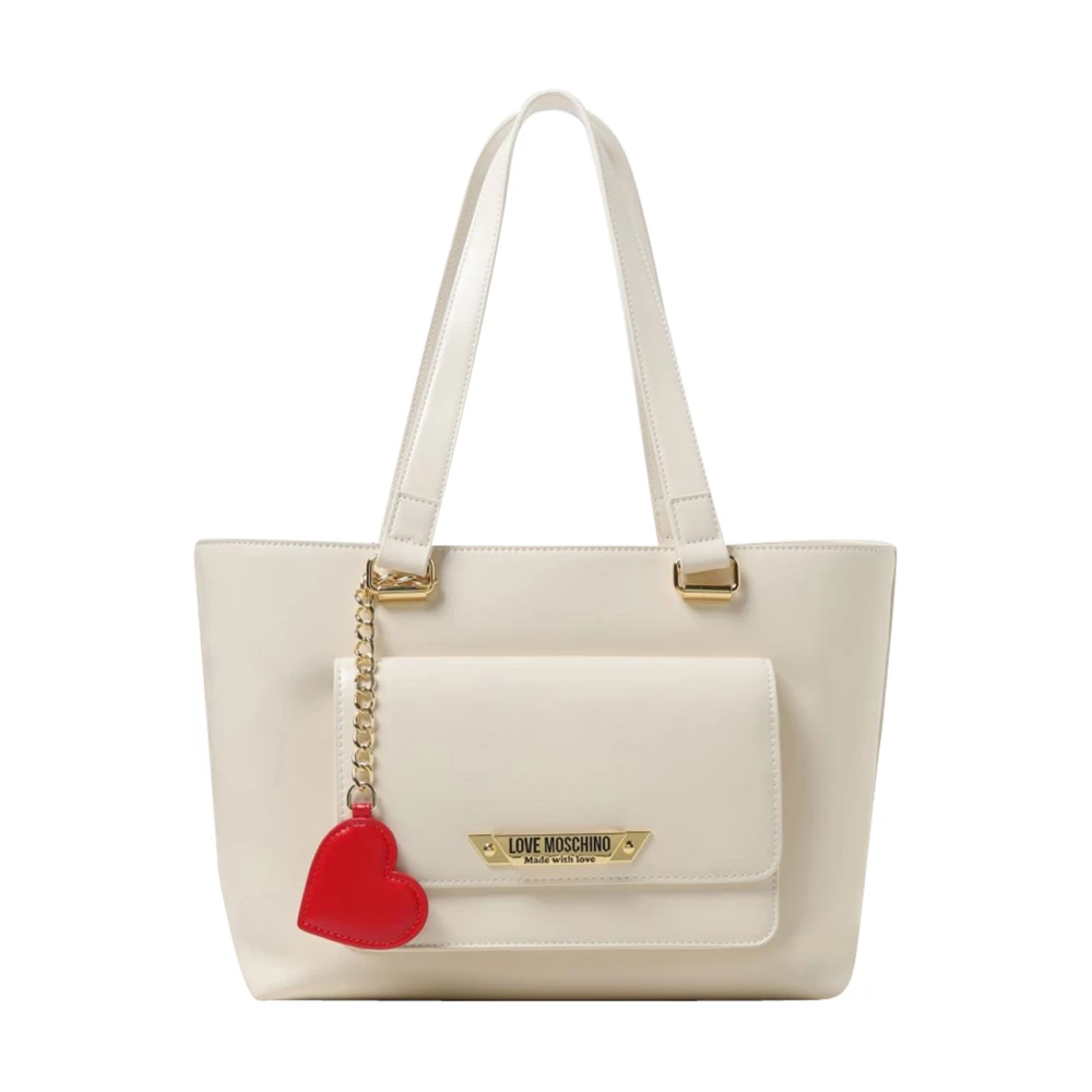 Love Moschino Stijlvolle Schoudertas met Charme Beige Dames