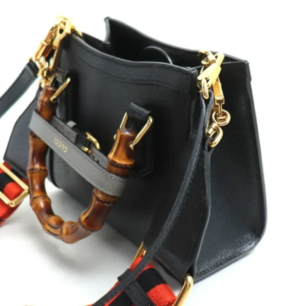 Gucci Vintage Pre-owned Leather gucci-bags Black Dames