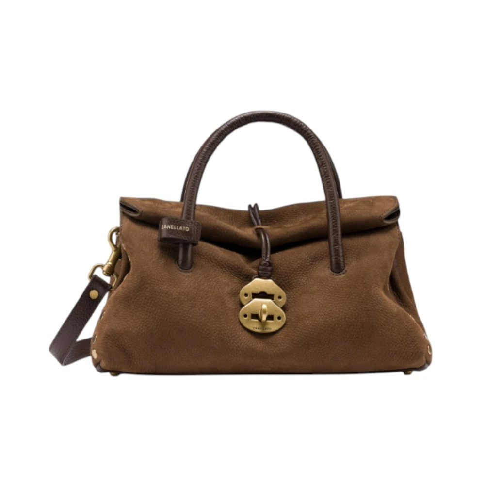 Zanellato , Handbags, Female, Brown, One Size, Dotta Jones Small Leather Handbag - Image 6