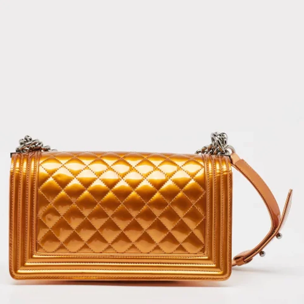 Chanel Vintage Pre-owned Leather chanel-bags Orange Dames