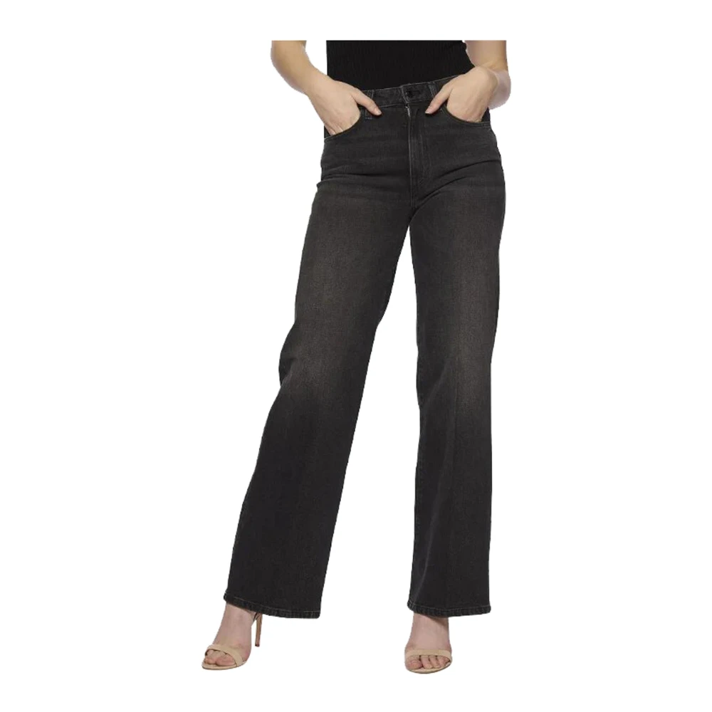 Guess Wijde Pijp Vijf Zak Katoenen Jeans Gray Dames