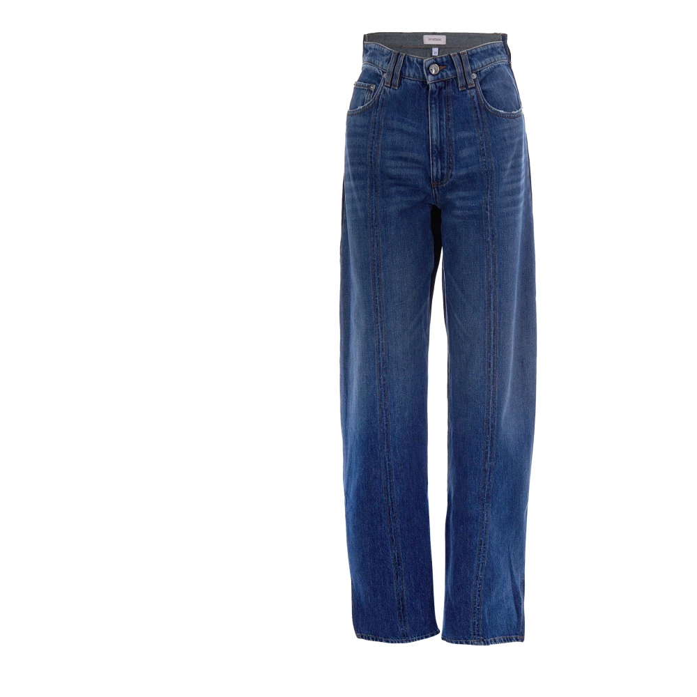 Sportmax Blue Straight Jeans - Female - Loose Fit Jeans - W28 - Jeans