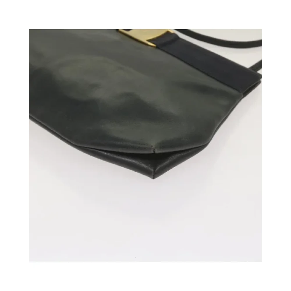 Salvatore Ferragamo Pre-owned Leather shoulder-bags Blue Dames