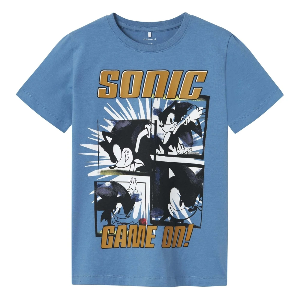 name it Sonic T-shirt för Barn Blue, Pojke