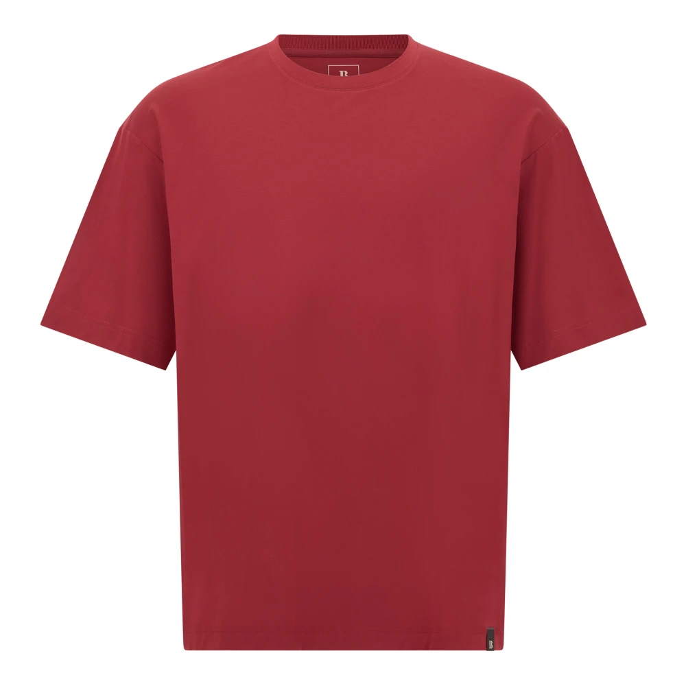 Boggi Milano Herren Rot Hochleistungs-Jersey-T-Shirt