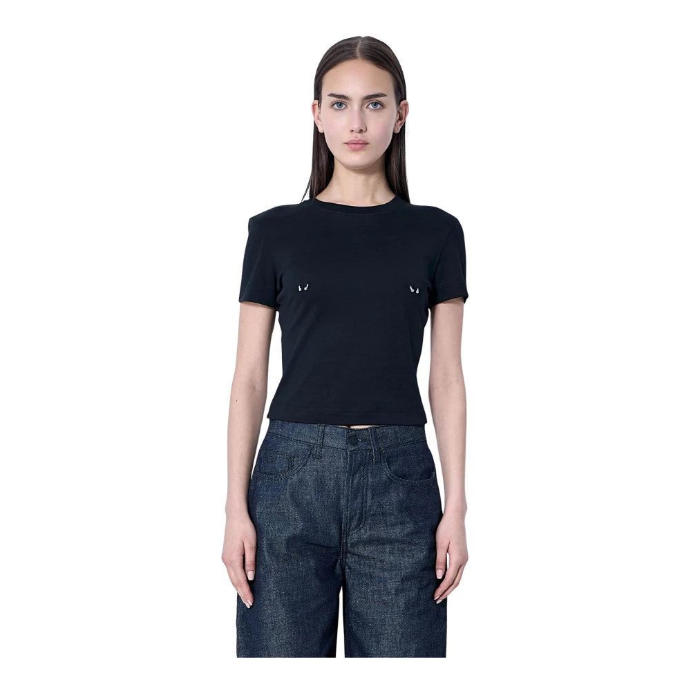 Mugler - Tops > T-Shirts - Black - Mugler - Modalova