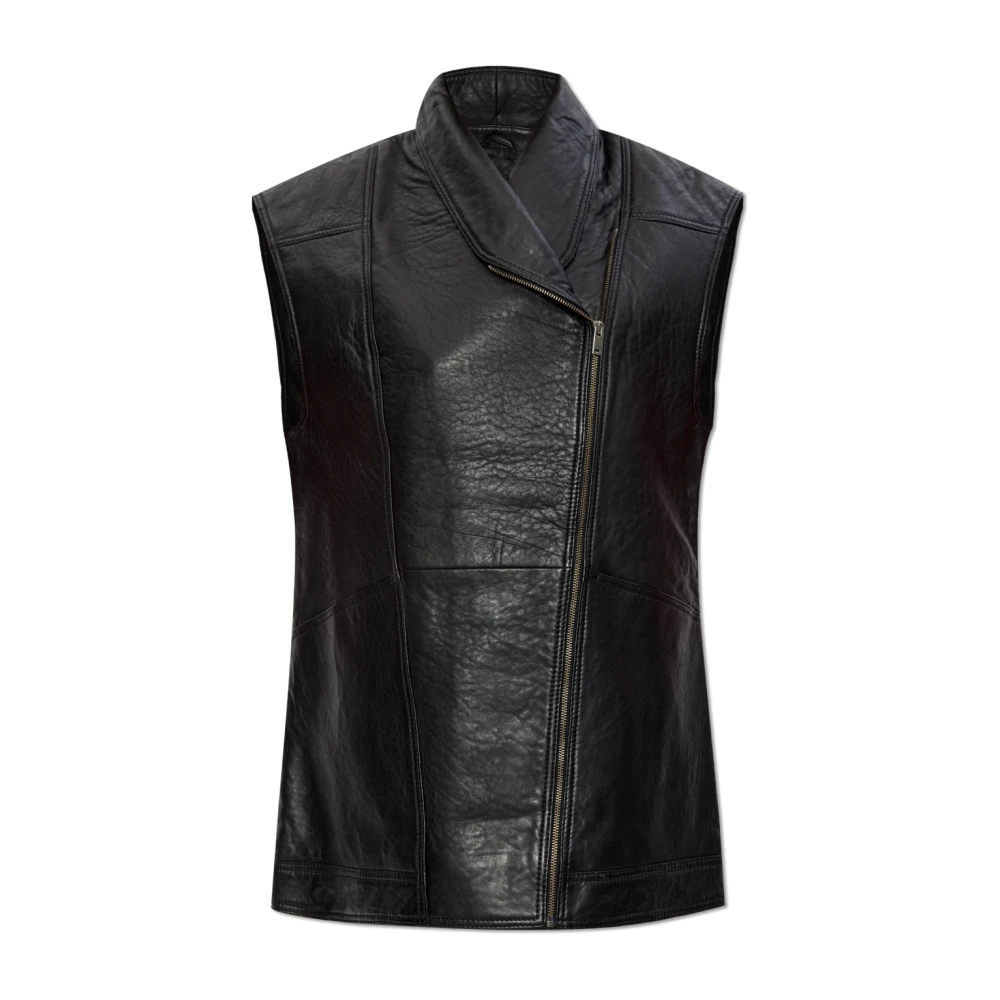 Gestuz Leren vest Gellygz Black Dames