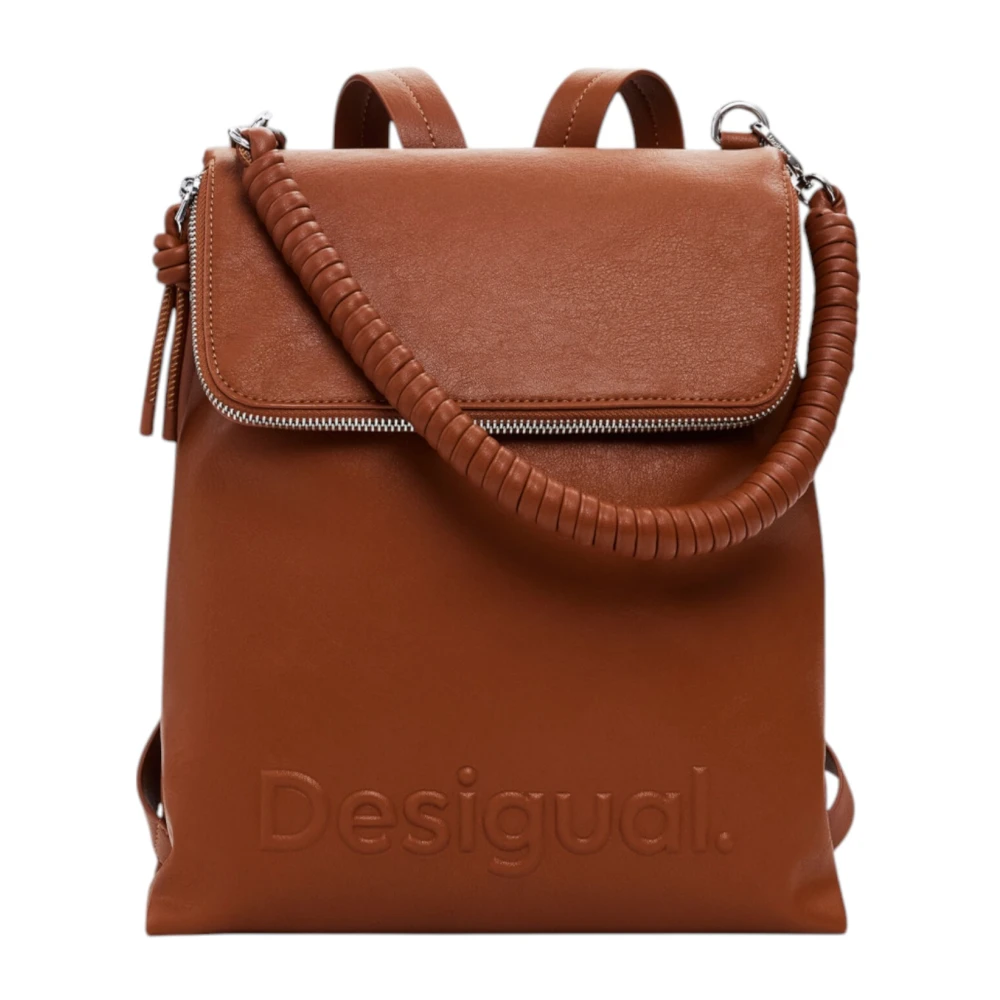 Desigual Stijlvolle damesrugzakken voor lente zomer Brown Dames
