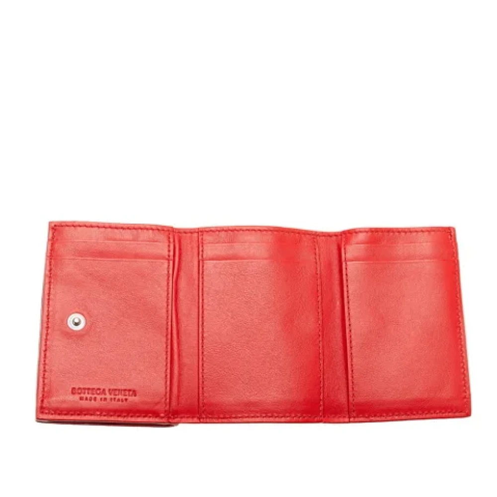 Bottega Veneta Vintage Pre-owned Leather wallets Red Dames