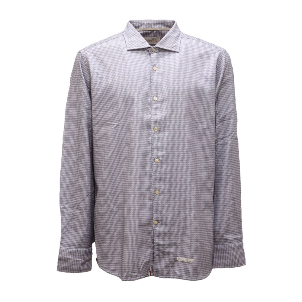 Tintoria Mattei 954 Men's Gray 6219Al Camicia Textu Shirt