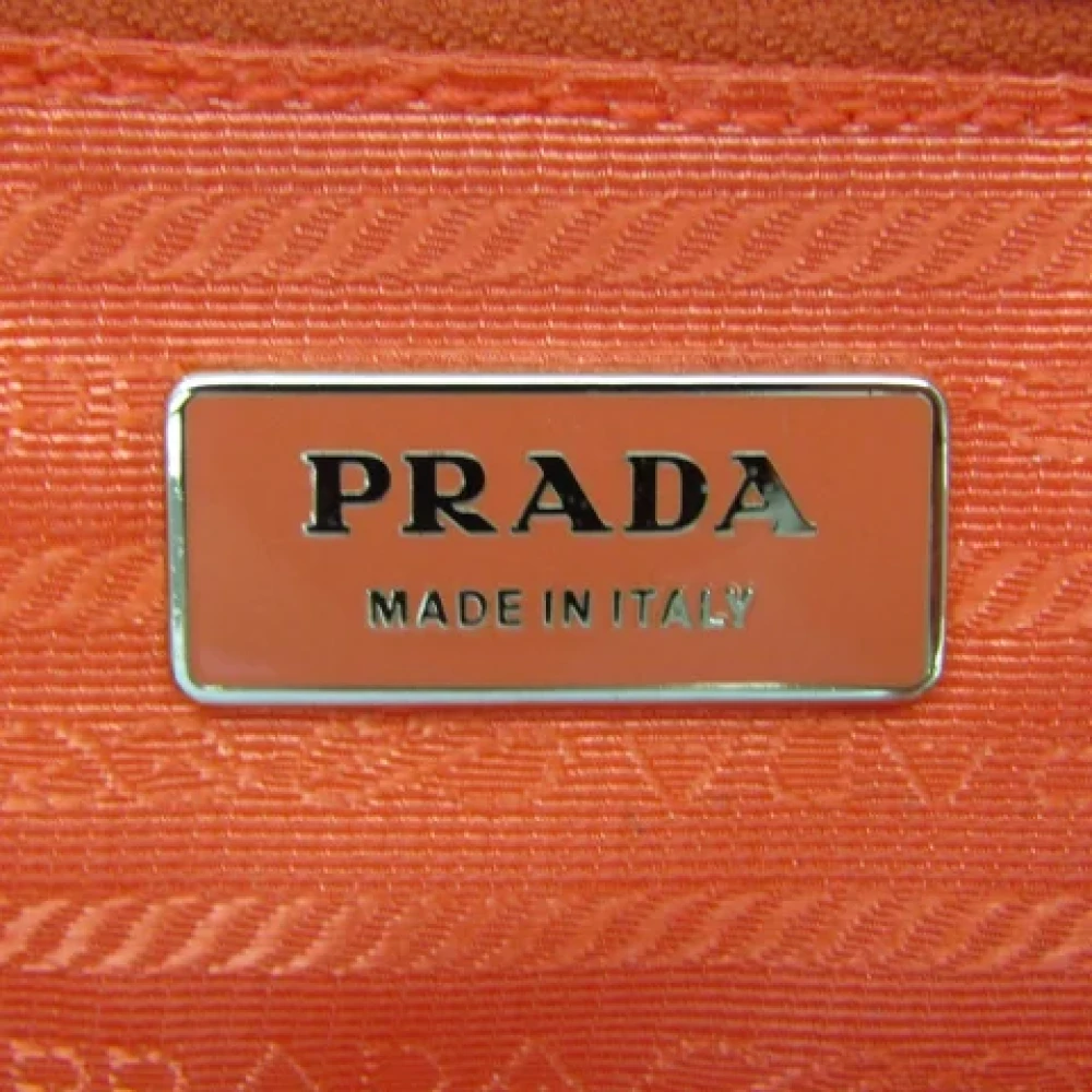 Prada Vintage Pre-owned Fabric totes Orange Dames