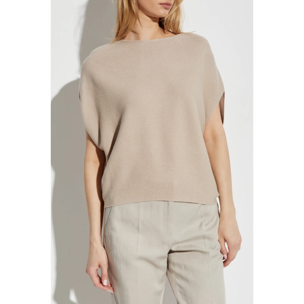 Emporio Armani Trui met ronde halslijn Beige Dames