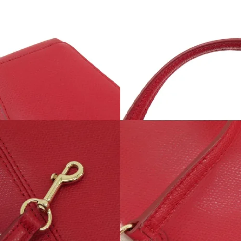 Coach Pre-owned Leather handbags Red Dames