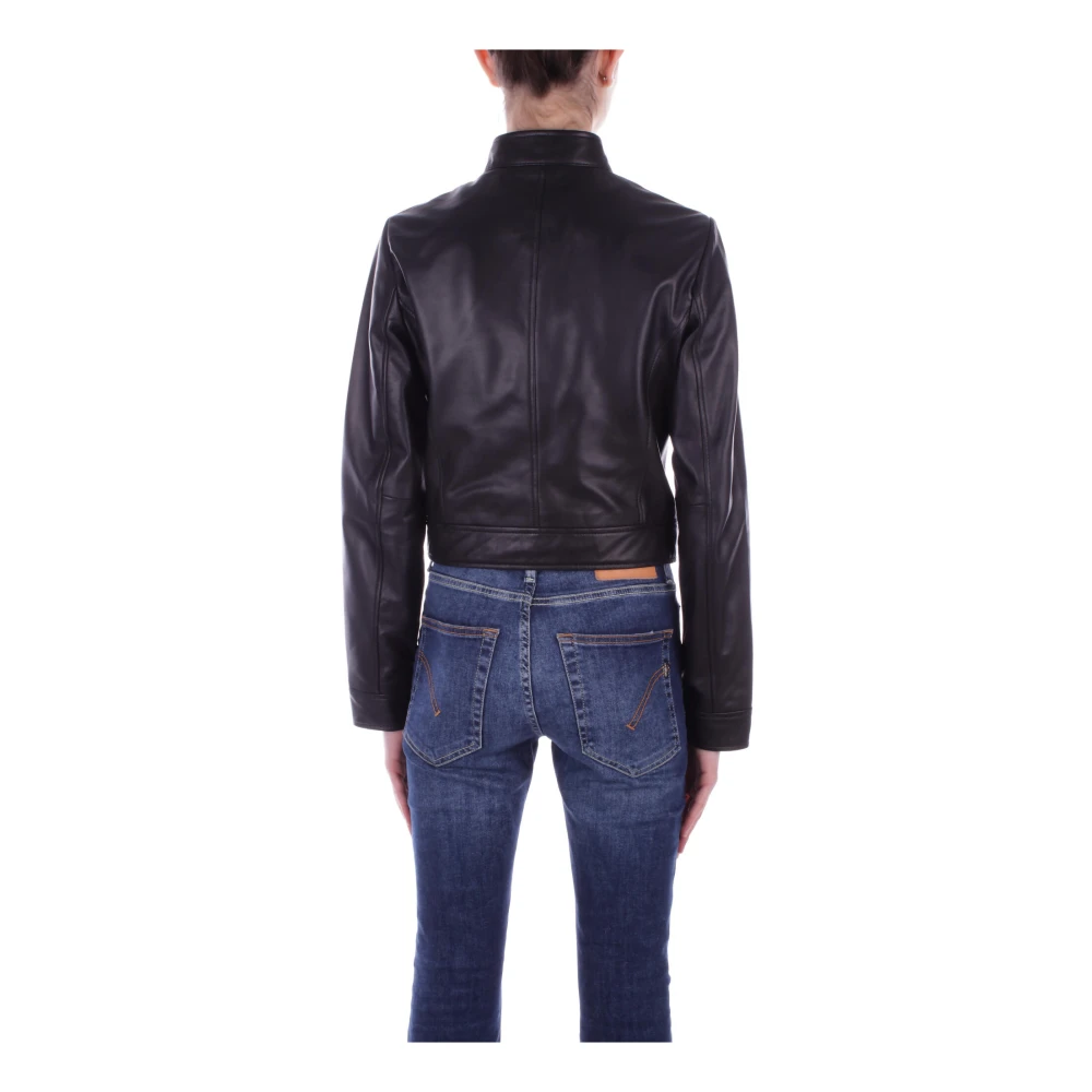 Liu Jo Leather Jackets Black Dames