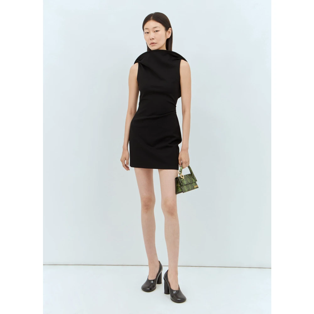 Jacquemus Bordo Mini Jurk met Bedraad Hardware Black Dames