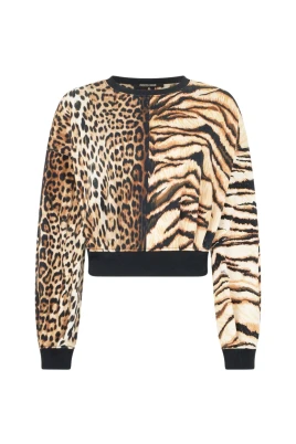Sweatshirt med Patchwork Animalier och ormplatta