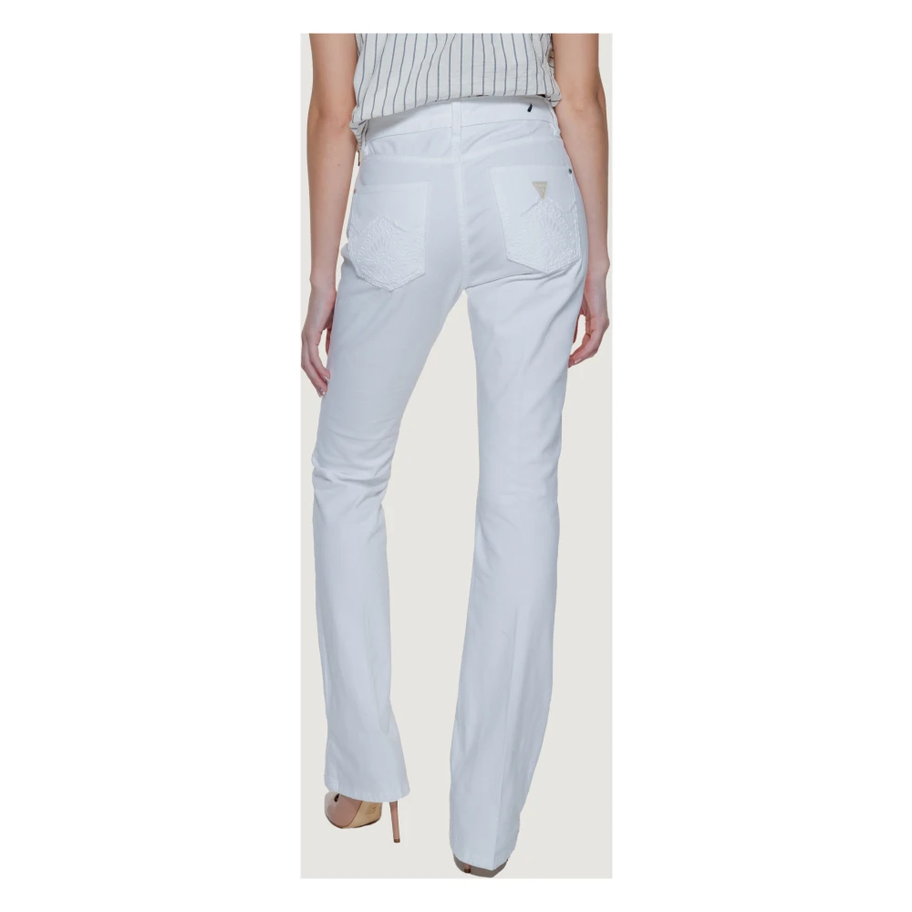Guess Witte katoenen broek met zakken White Dames