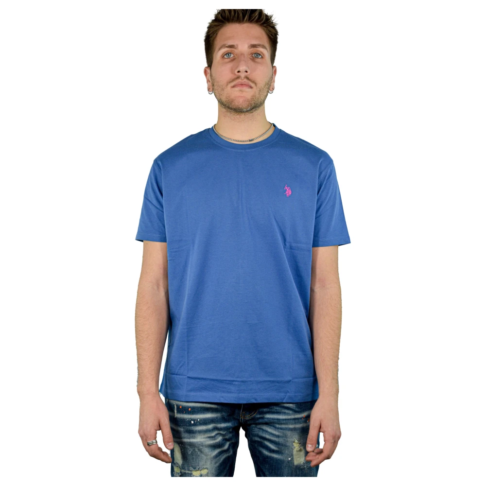 U.s. Polo Assn. Casual T-shirt Girocollo Blue Heren