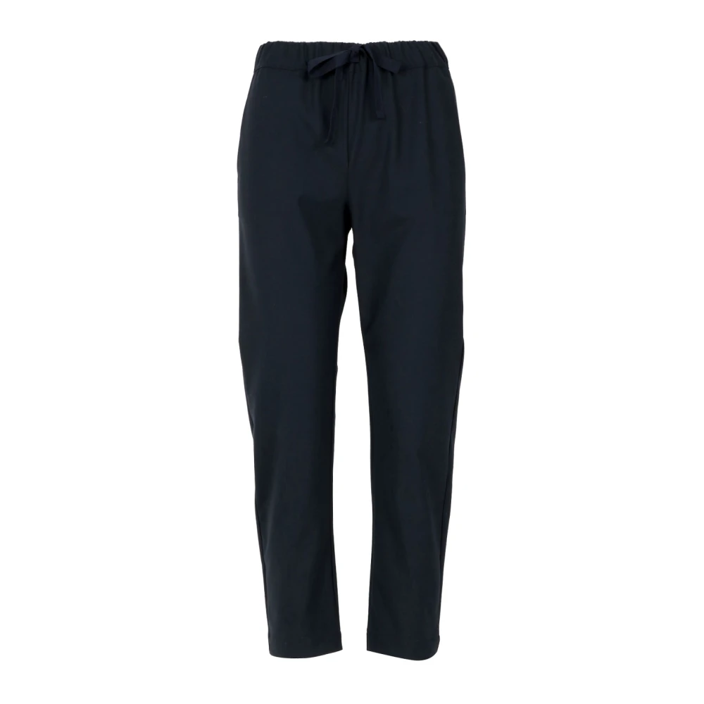 Semicouture Blauwe Wollen Broek Klassieke Enkel Lengte Blue Dames