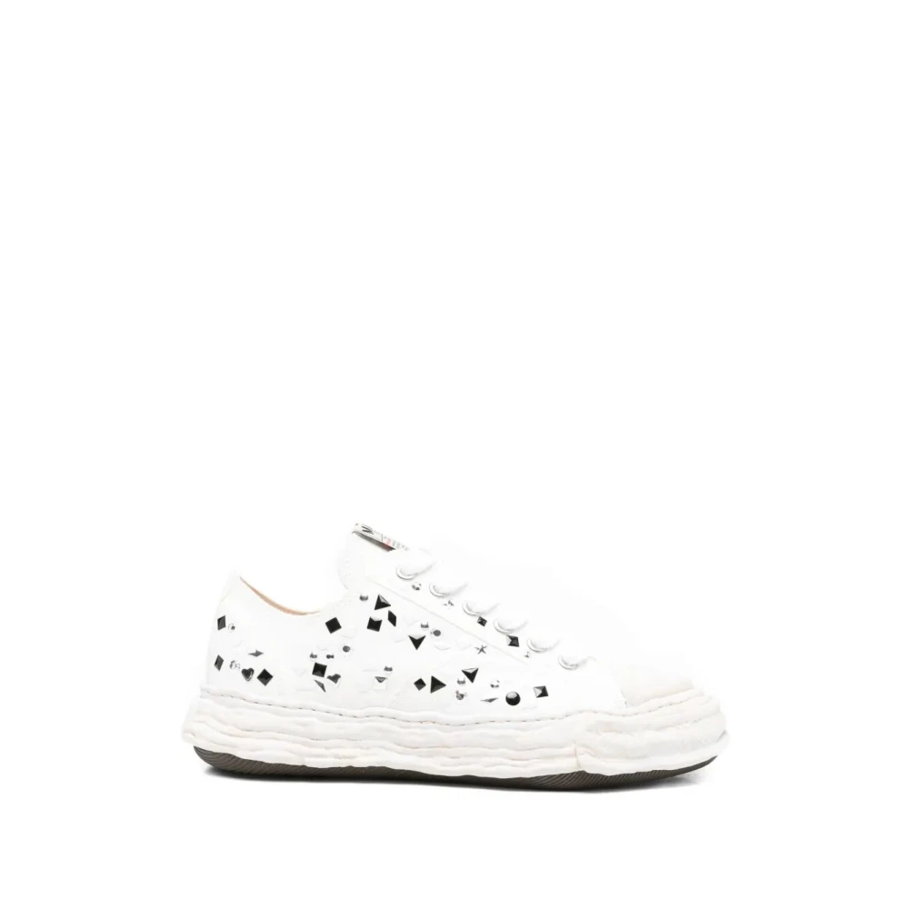 Mihara Yasuhiro Peterson 23 Original Sole Embellished Canvas Low-Top Sneakers Heren Schoenen Wit