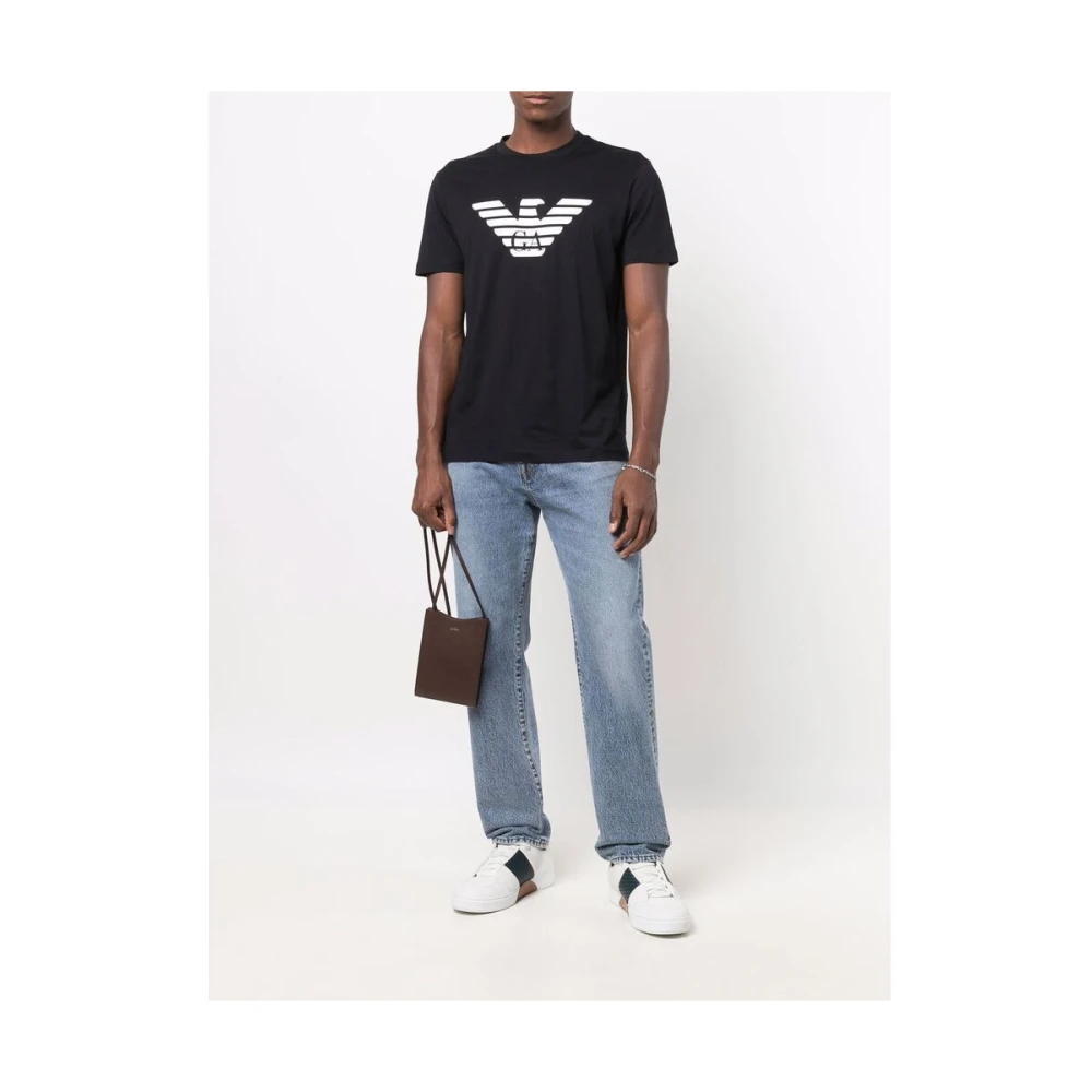 Emporio Armani Navy wit Eagle-logo T-shirt Blue Heren
