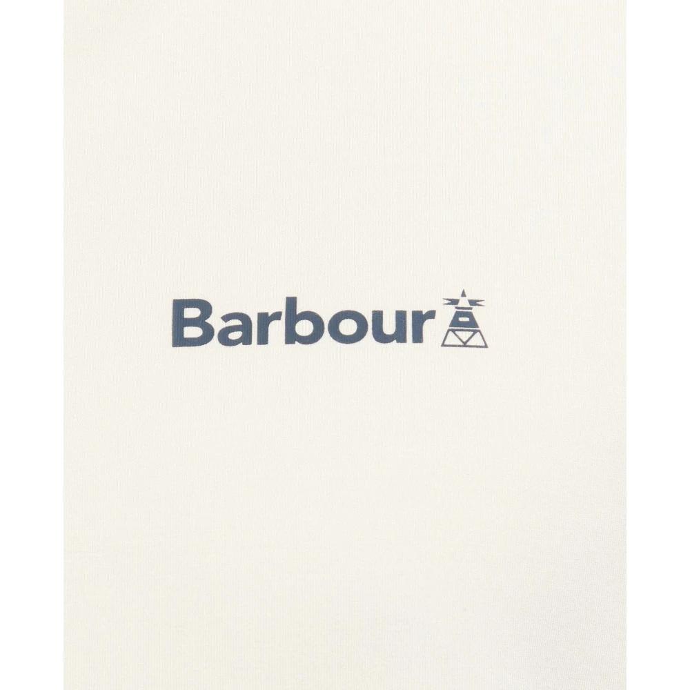 Barbour Logo T-shirt met -coördinaten Beige Heren
