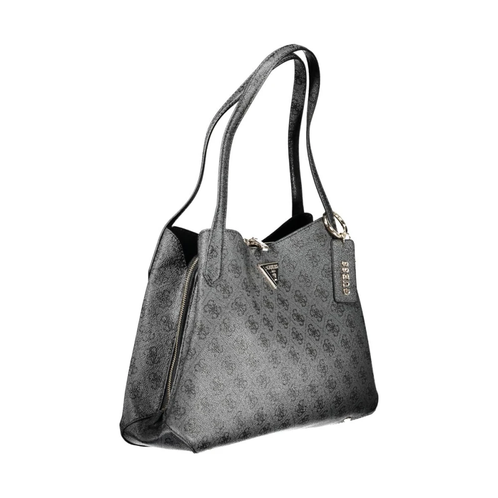 Guess Zwarte Polyethyleen Schoudertas Sora Black Dames