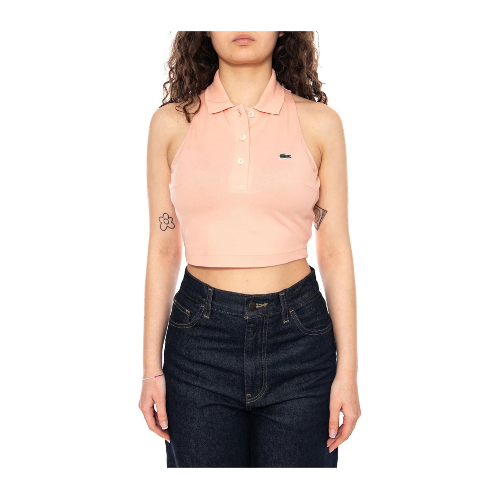 Lacoste Donna Rosa Top, Xs, New,