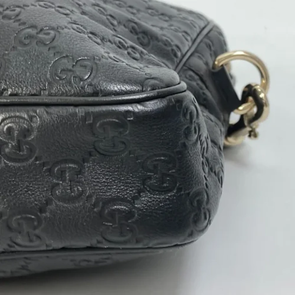 Gucci Vintage Pre-owned Leather gucci-bags Gray Heren