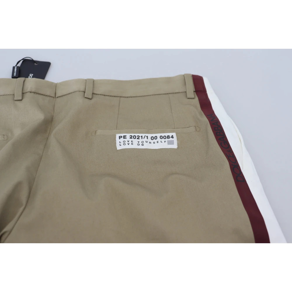 Dolce & Gabbana Chique tweekleurige katoenen broek White Heren