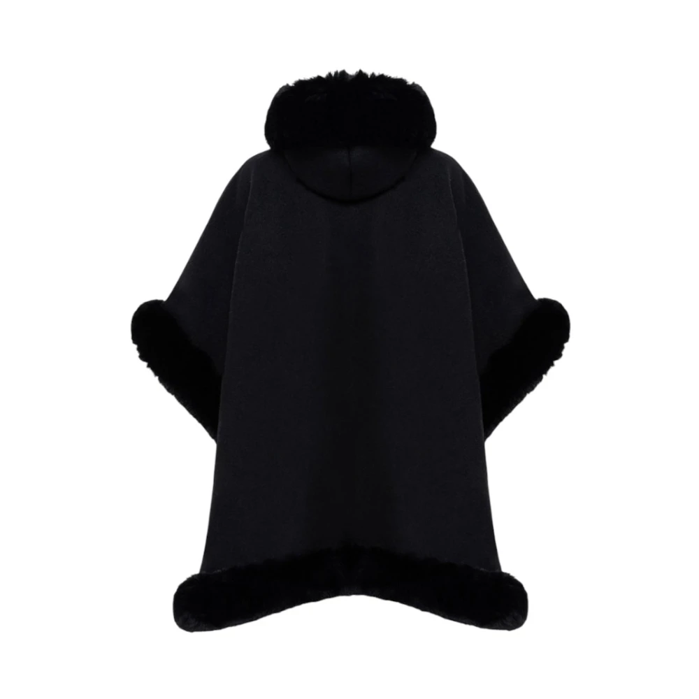 Blugirl Stijlvolle Poncho voor Trendy Outfits Black Dames