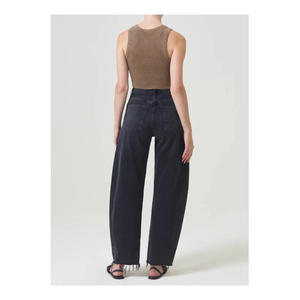 Agolde Luna Pieced Jeans Black Dames
