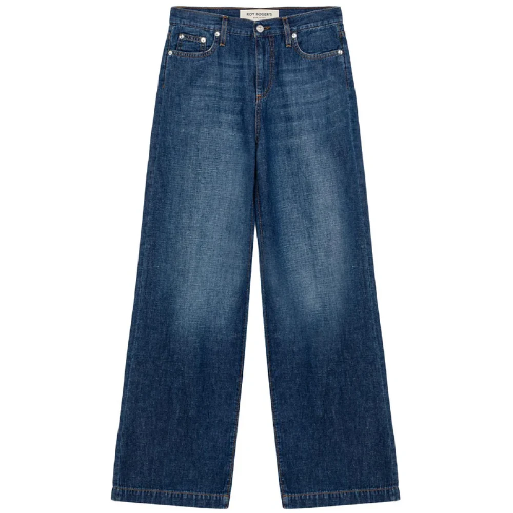 Roy Roger's Women's Blue Wide Jeans, W26, Marta Wide Jeans
