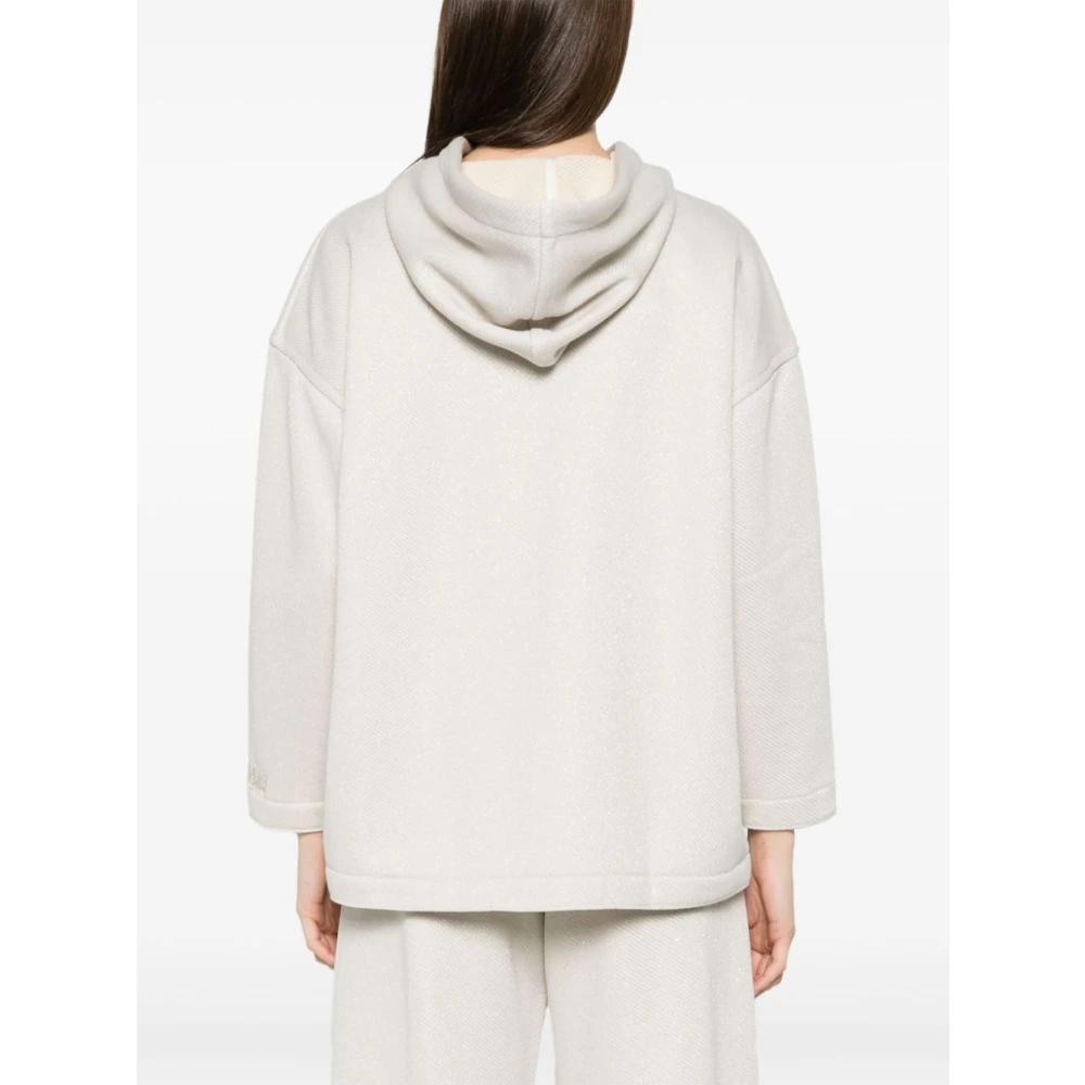 Max Mara Beige Trui met Lurex Details Beige Dames