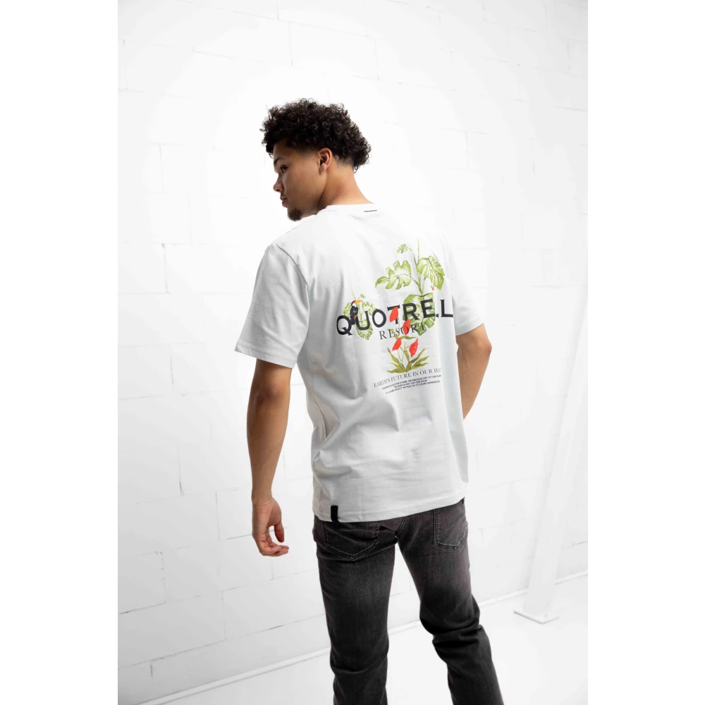 Quotrell Bloemen T-shirt Heren Lichtblauw Blue Heren