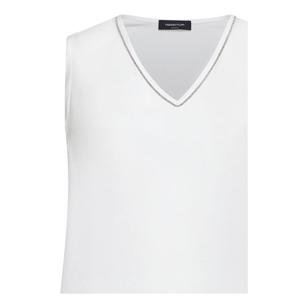 Fabiana Filippi Witte Top Elegante Stijl White Dames