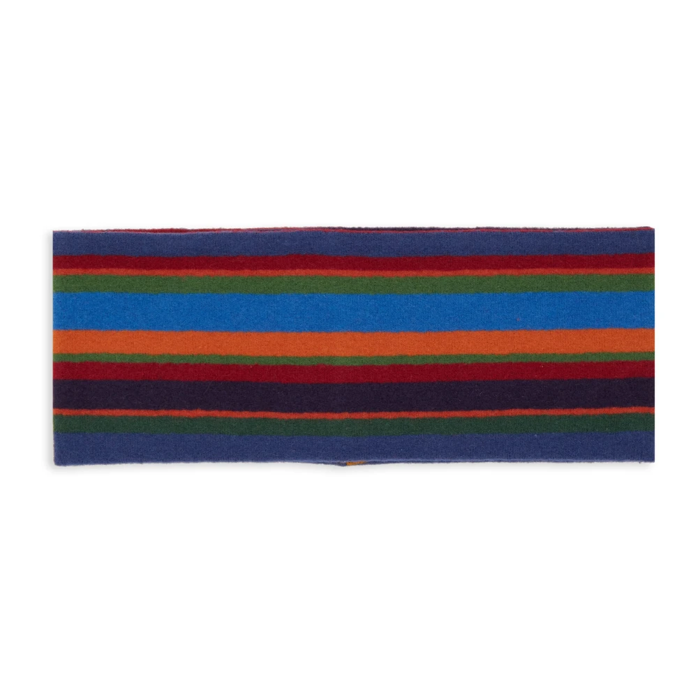 Gallo Blauwe fleecekopband voor vrouwen met veelkleurige strepen Multicolor Dames