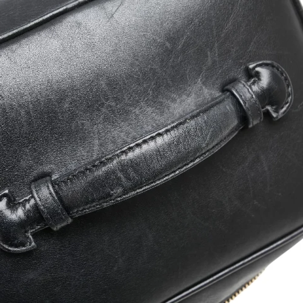 Chanel Vintage Pre-owned Leather handbags Black Dames