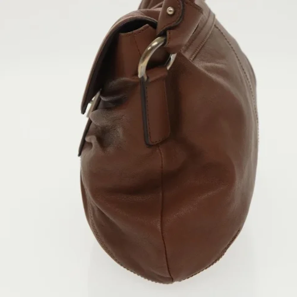 Salvatore Ferragamo Pre-owned Leather shoulder-bags Brown Dames