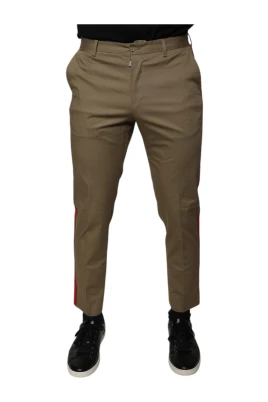 Brun Logo Casual Tapered Byxor