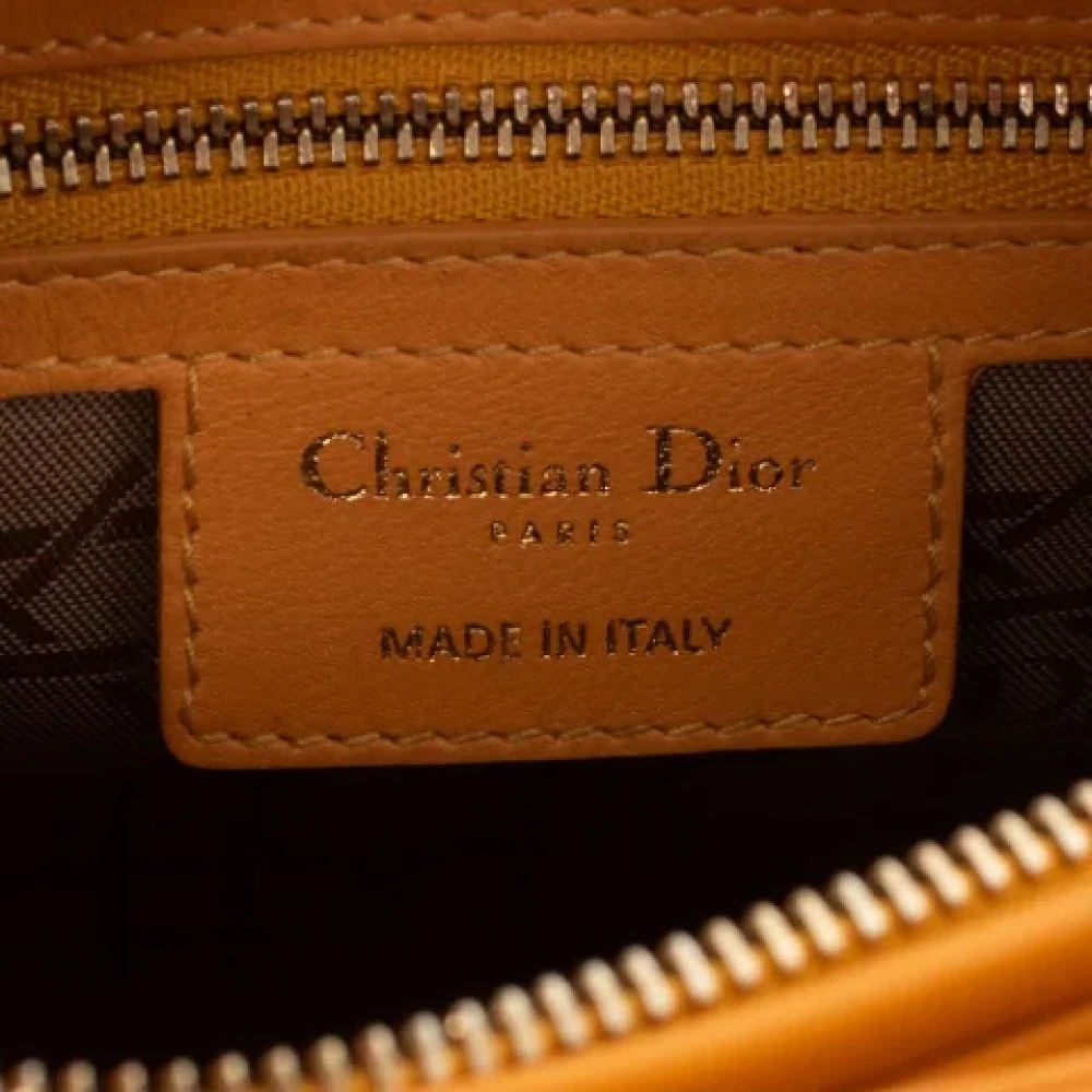 Dior Vintage Pre-owned Leather dior-bags Orange Dames