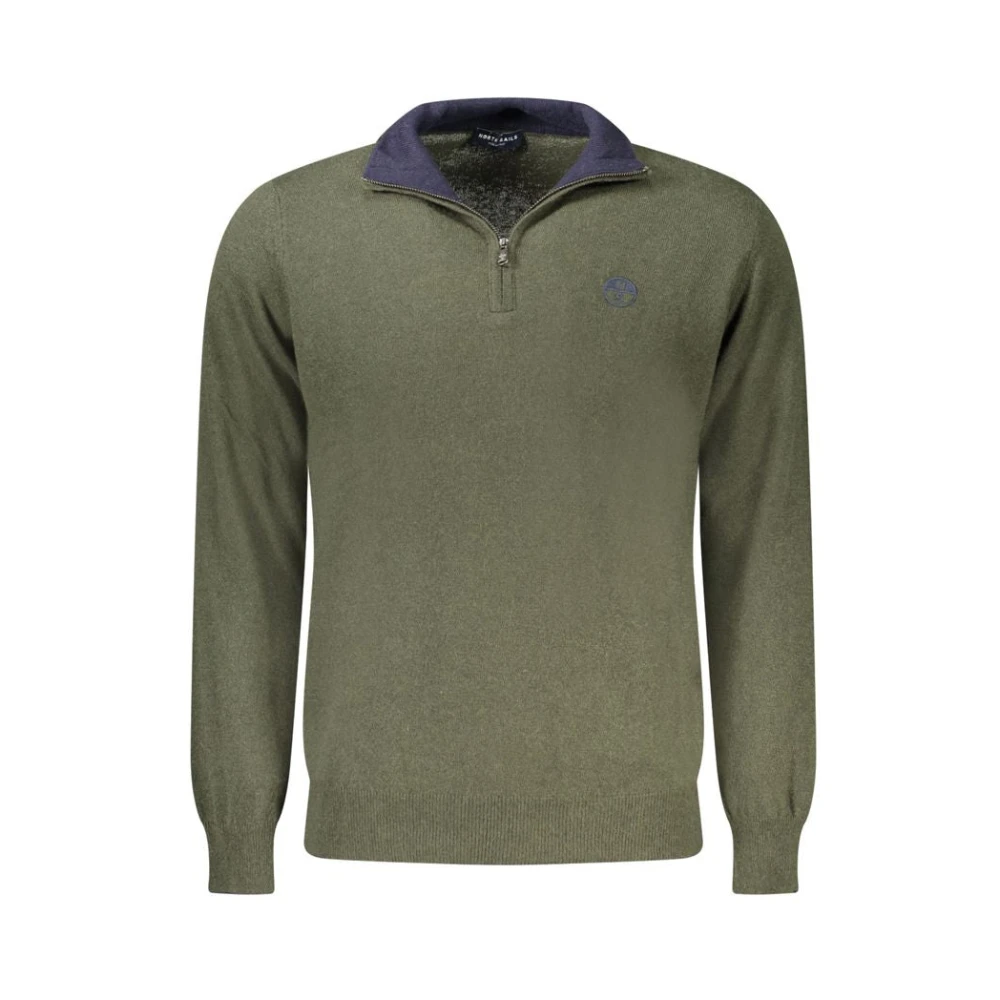 North Sails , Turtlenecks, Male, Green, M, Half-Zip Jumper