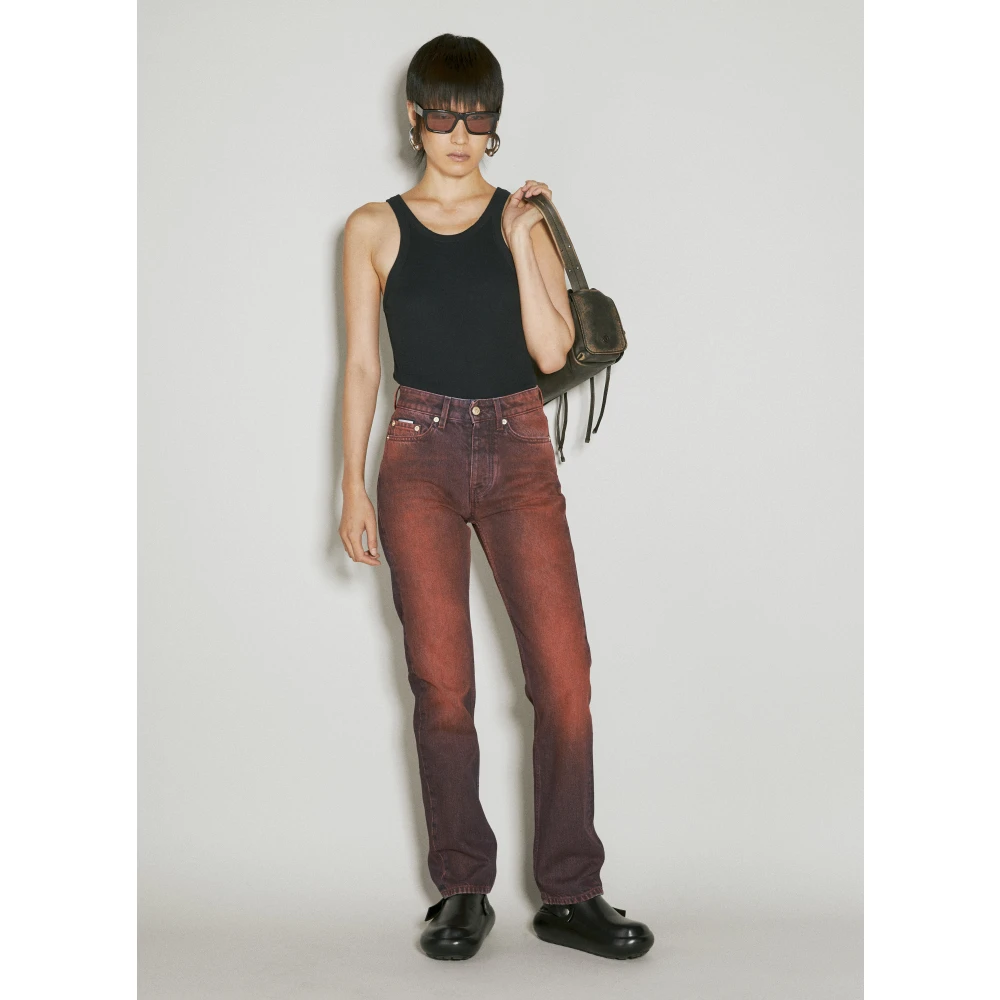 Eytys Ombre Jeans met Handtekening Borduurwerk Brown Dames