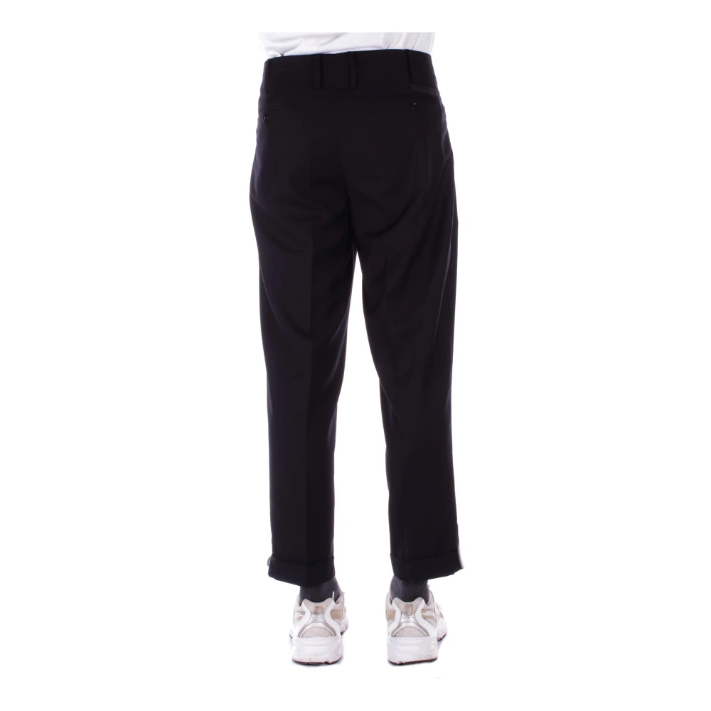 John Richmond Zwarte Logo Front Zip Broek Black Heren