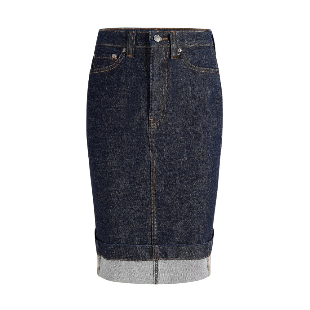 Khaite Kvinno Blå Kjolar Dam, W28, Denim, Denimkjol