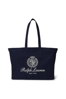 Crest-Embroidered Canvas Tote