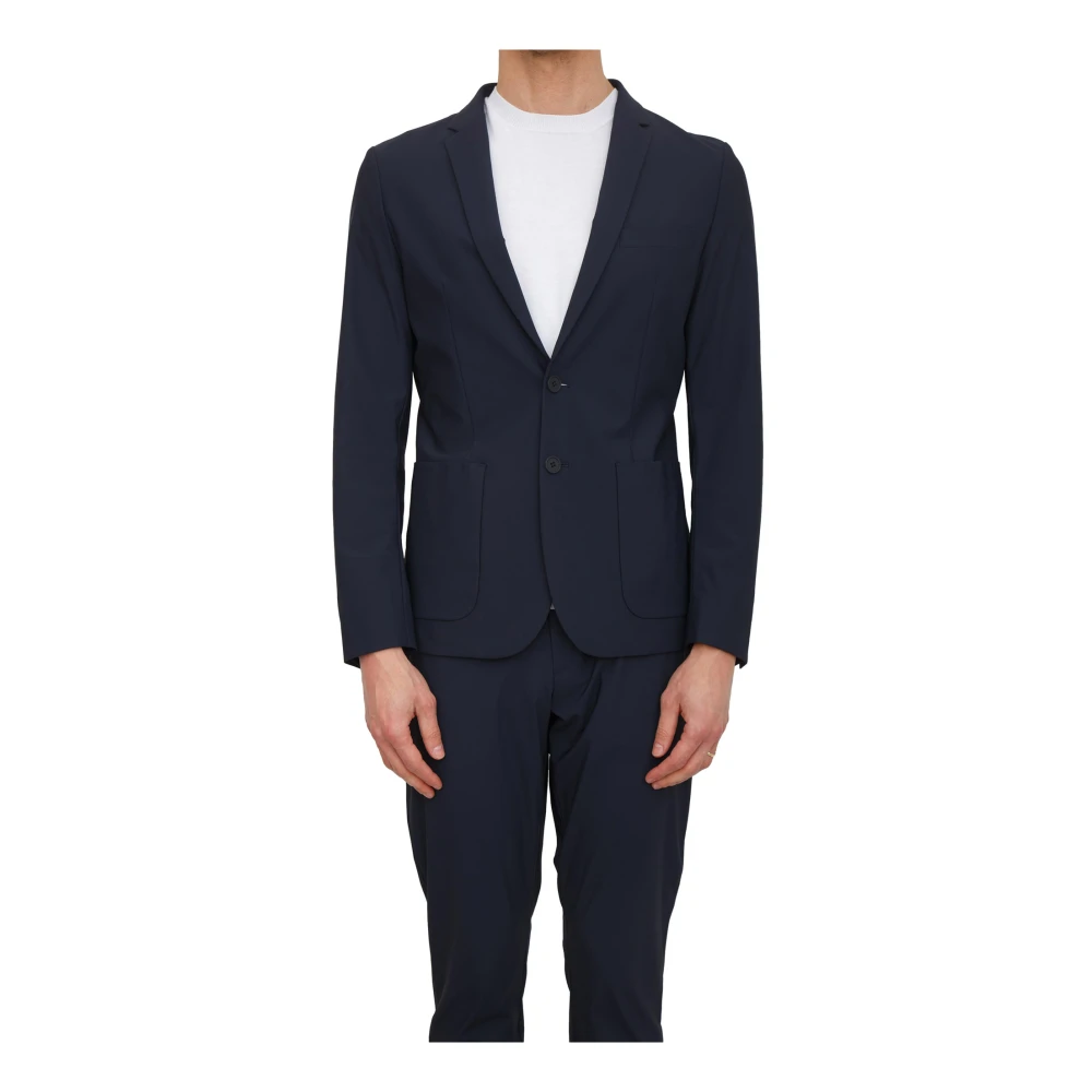 Antony Morato Mannelijk Blauw Kostuums Heren, 2XL, Leer, Slim Rad Jacket