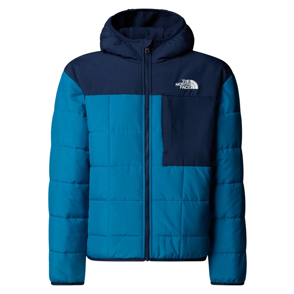 The North Face Boys Blue Reversible Shasta Full-Zip Hooded Jacket - Winter Jackets - L - Kids